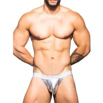 Andrew Christian Massive Brillliant Jockstrap in Silver