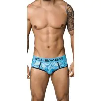 Clever Wind Piping Brief in Lightblue