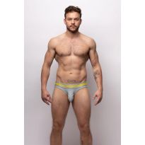 Sukrew V-String in Grijs met Neon Highlights