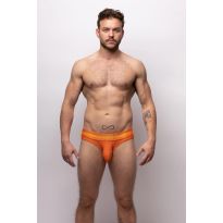 Sukrew V-Thong in Jaffa Orange with Neon Highlights