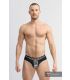 Maskulo Militair Brief met Lifter Strap C-Ring in Zwart