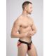 Maskulo Printed Mesh Jockstrap in Rood/Zwart