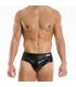 Modus Vivendi Lederlook Bottomless Brief in Zwart