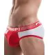 Pump Ribbed Brief in Rood