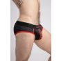 Maskulo Bedruckter Mesh-Brief in Schwarz/Rot