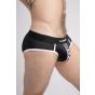Maskulo Bedruckter Mesh-Brief in Schwarz/Weiß