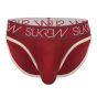 Sukrew Classic Brief in Burgundy/Cream