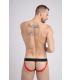 Maskulo Printed Mesh Jockstrap in Rood/Zwart
